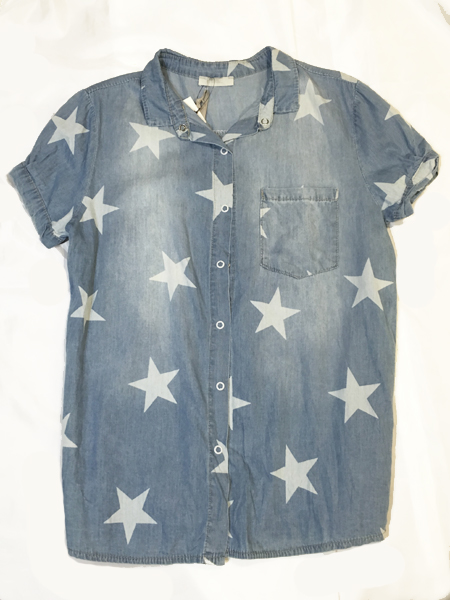 italy star print wash Shirt