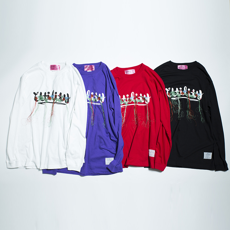 ‘hibiscus utility logo’L/S WHT