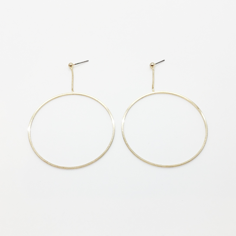 KJL Open Circle Drop Earrings