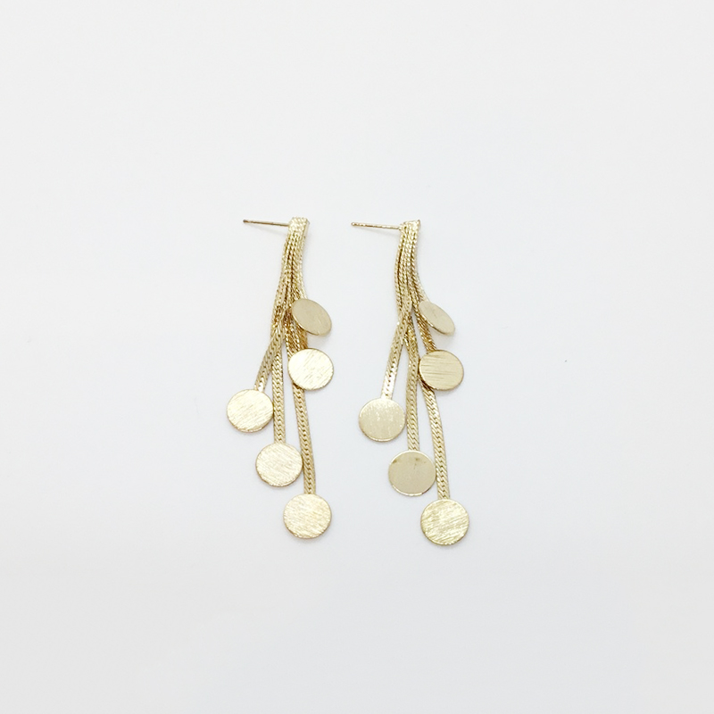 KJL Multi-Chain & Disc Earrings