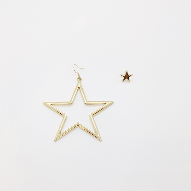 KJL Mismached Star-Shaped Earrings